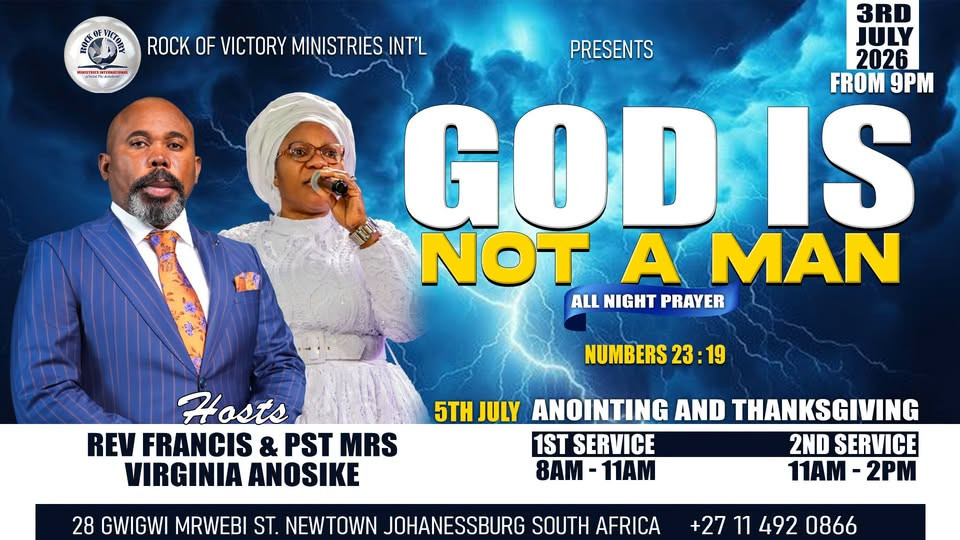 "GOD IS NOT A MAN"